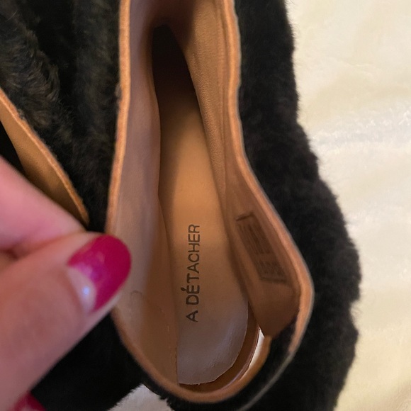 Rare, vintage A Detacher Leni dark fur Booties NWOT - Picture 5 of 16